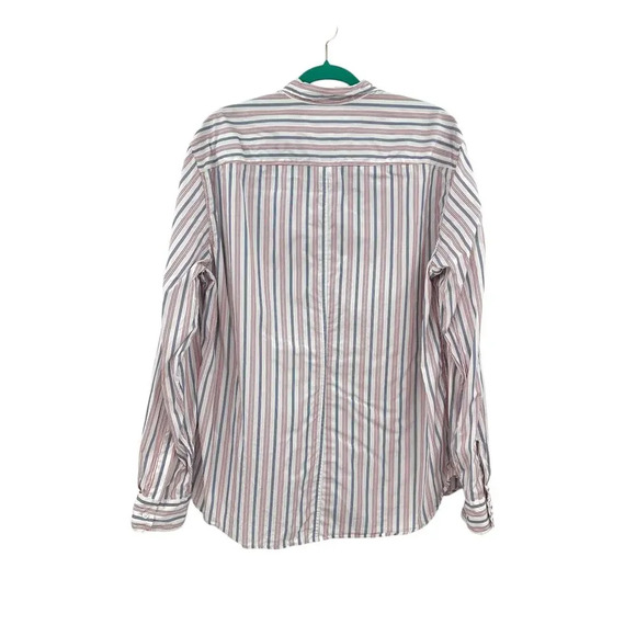 Frank & Eileen Finbar Button Down Shirt White‎ Red Blue Pinstripe Mens Size XL - Picture 5 of 11